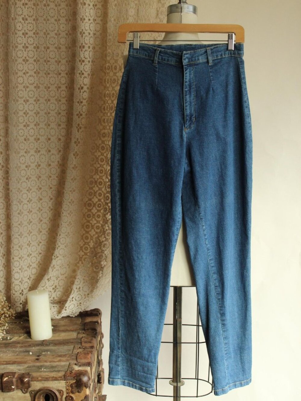 Vintage 1980s 1990s Mom Jeans, Sag Harbor High Waisted Denim Pants, Size 8 - Picture 2 of 12